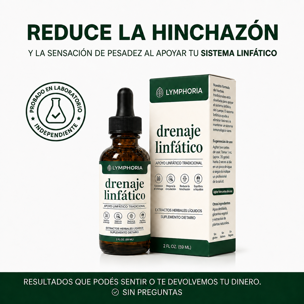 Lymphoria™ | Drena Naturalmente la Hinchazón del Rostro, Abdomen y Piernas