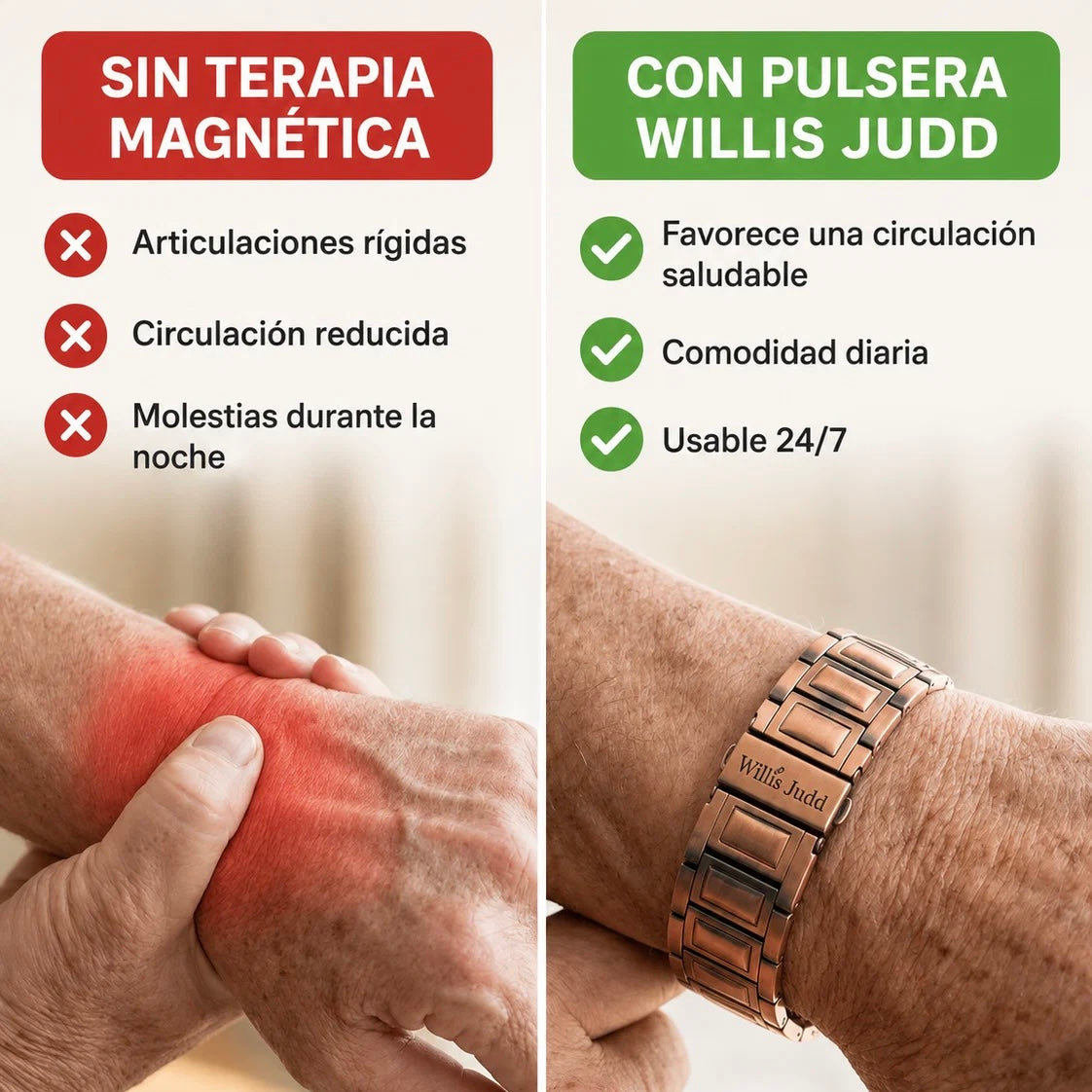 Pulsera Magnética de Cobre — Alivio del Dolor y la Inflamación