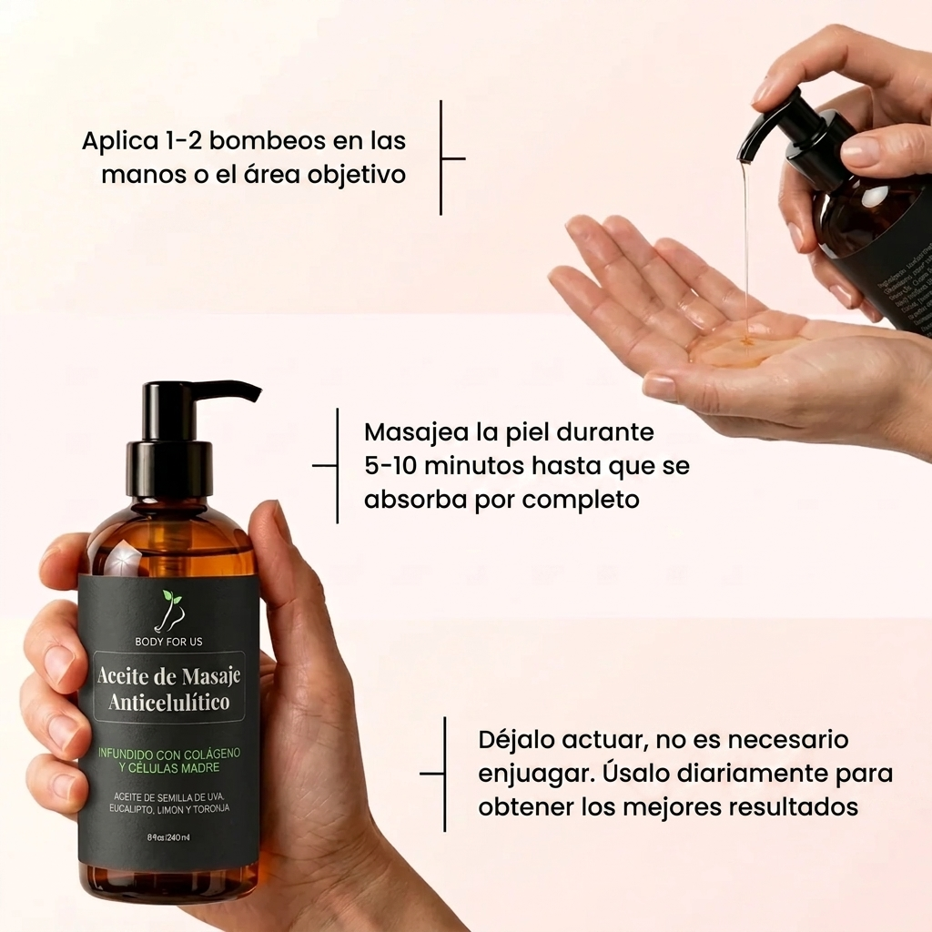 Aceite de masaje Anticelulítico Body For Us 240ml