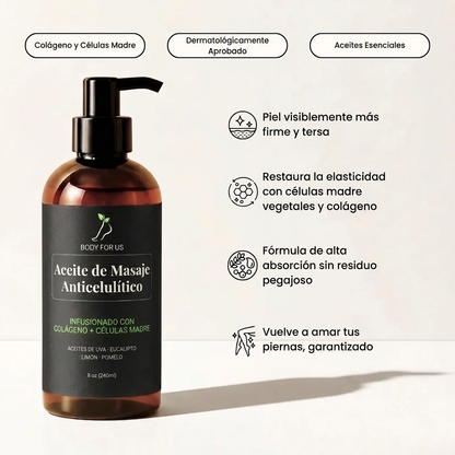 Aceite de masaje Anticelulítico Body For Us 240ml