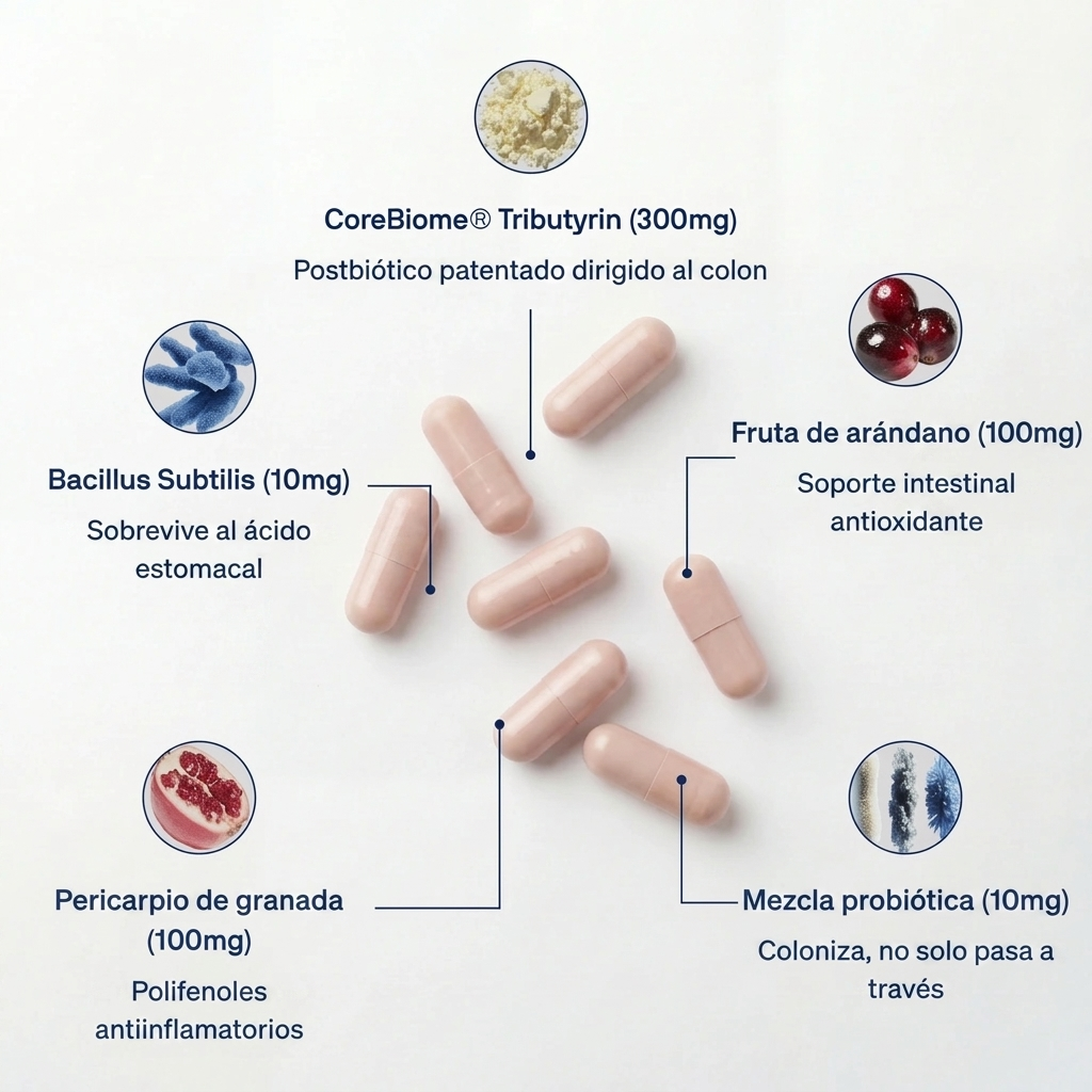Tribiótico diario (prebiótico + probiótico + postbiótico)