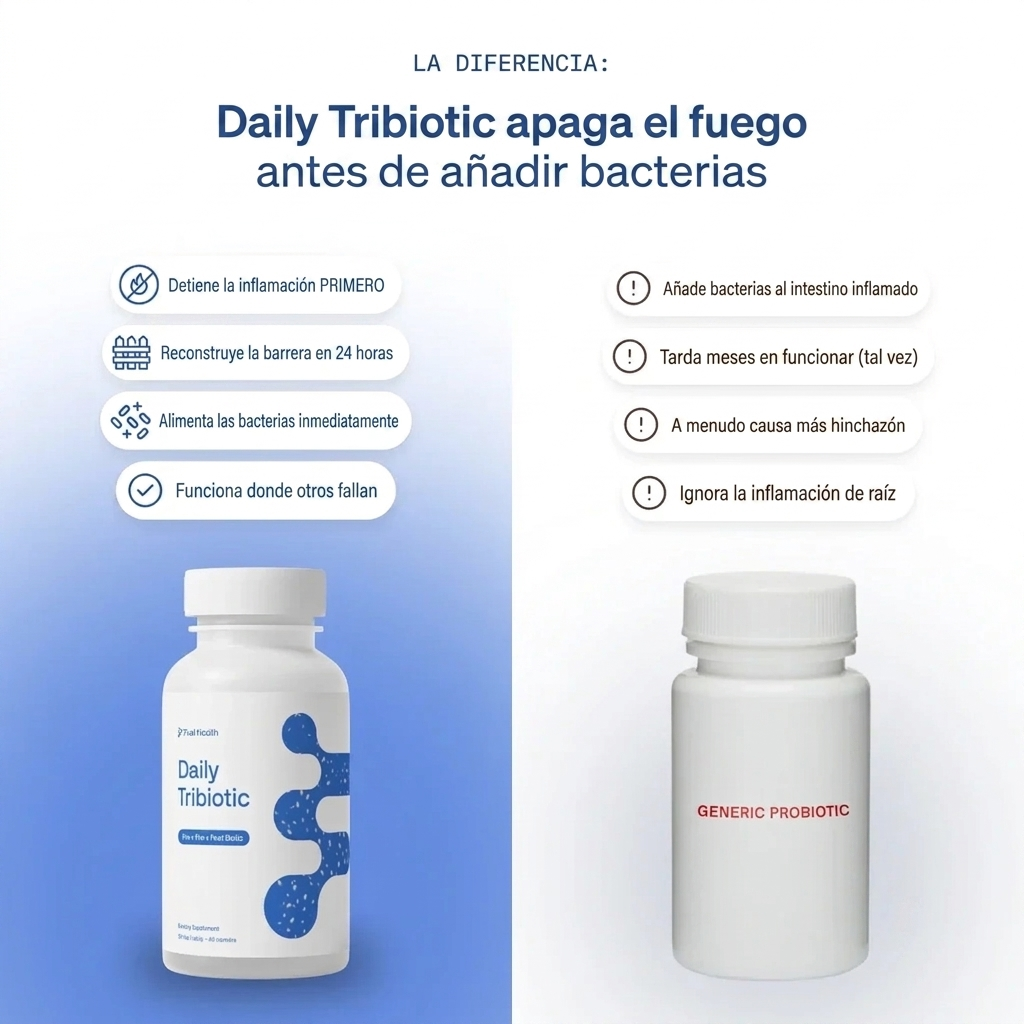 Tribiótico diario (prebiótico + probiótico + postbiótico)