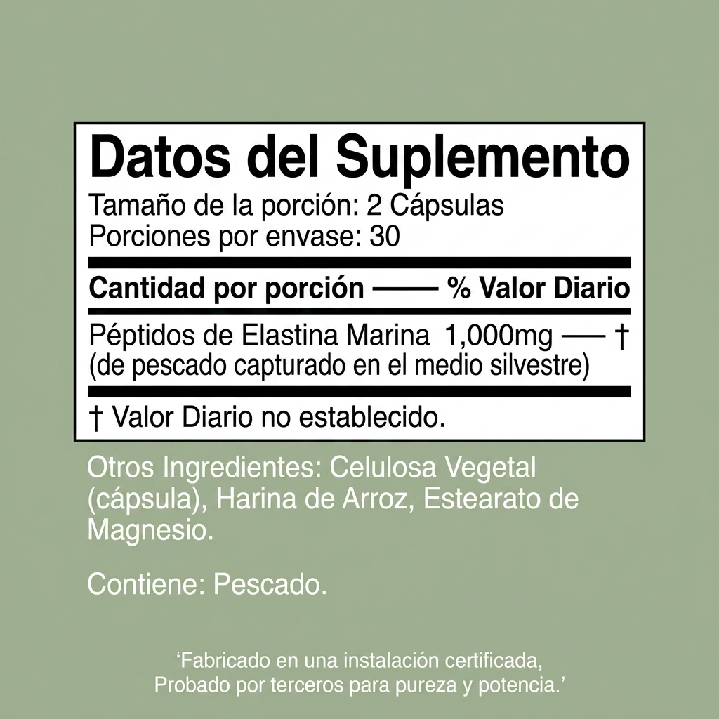 Fórmula reafirmante de la piel con péptidos de elastina