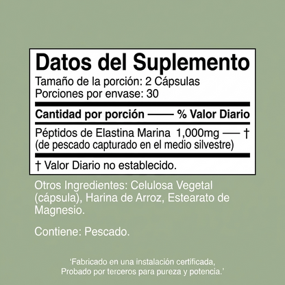 Fórmula reafirmante de la piel con péptidos de elastina
