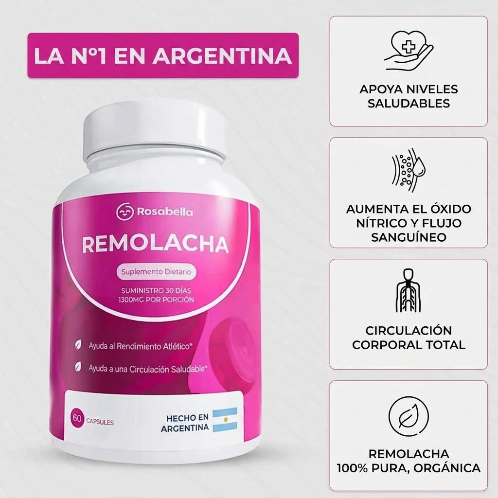 Cápsulas de Remolacha Orgánica | Circulación y Energía