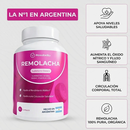 Cápsulas de Remolacha Orgánica | Circulación y Energía