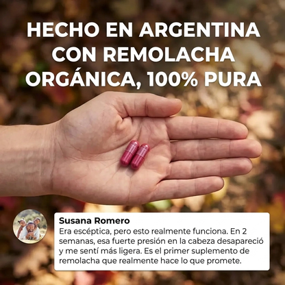 Cápsulas de Remolacha Orgánica | Circulación y Energía